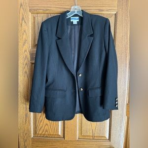 Ladies Vintage Pendleton Black Blazer - size 8